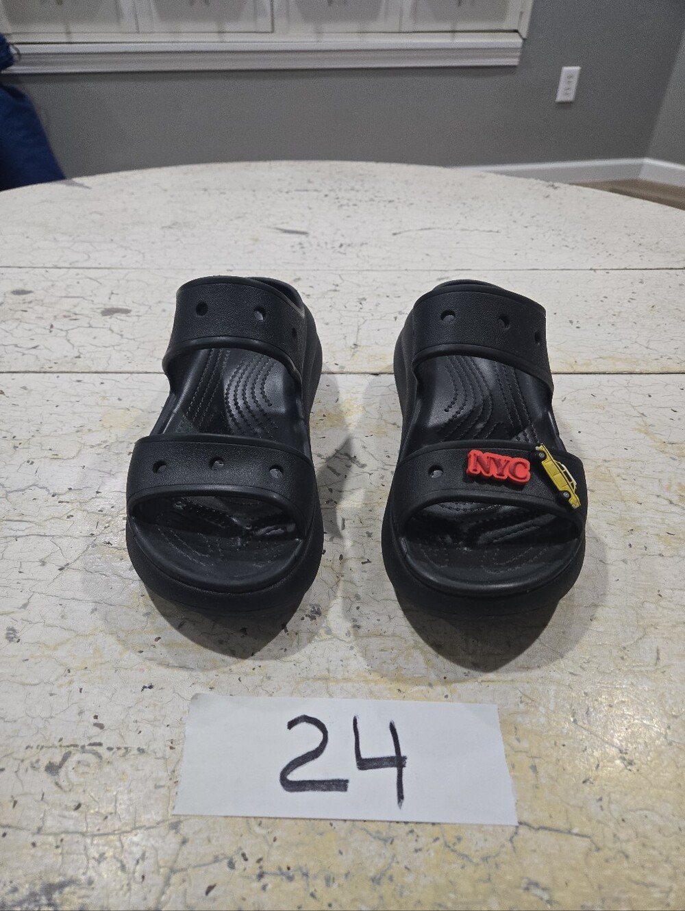 Crocs Platform Crush Slide Sandals Size 8 Women's Black